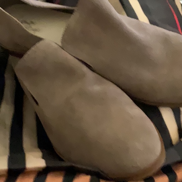 Elegant Woman’s Taupe Suede Slip-On Loafers - Picture 3 of 7